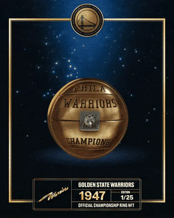 Edition 1 - 1947 Warriors Championship Ring NFT & Physical Ring (1/25)