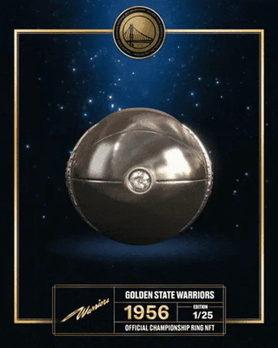 Edition 1 - 1956 Warriors Championship Ring NFT & Physical Ring (1/25)
